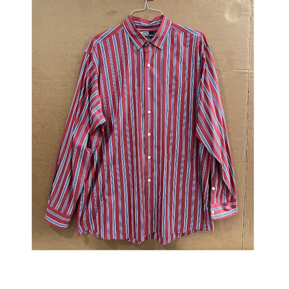 VTG Polo Ralph Lauren Shirt Chapman Red White Blue XL